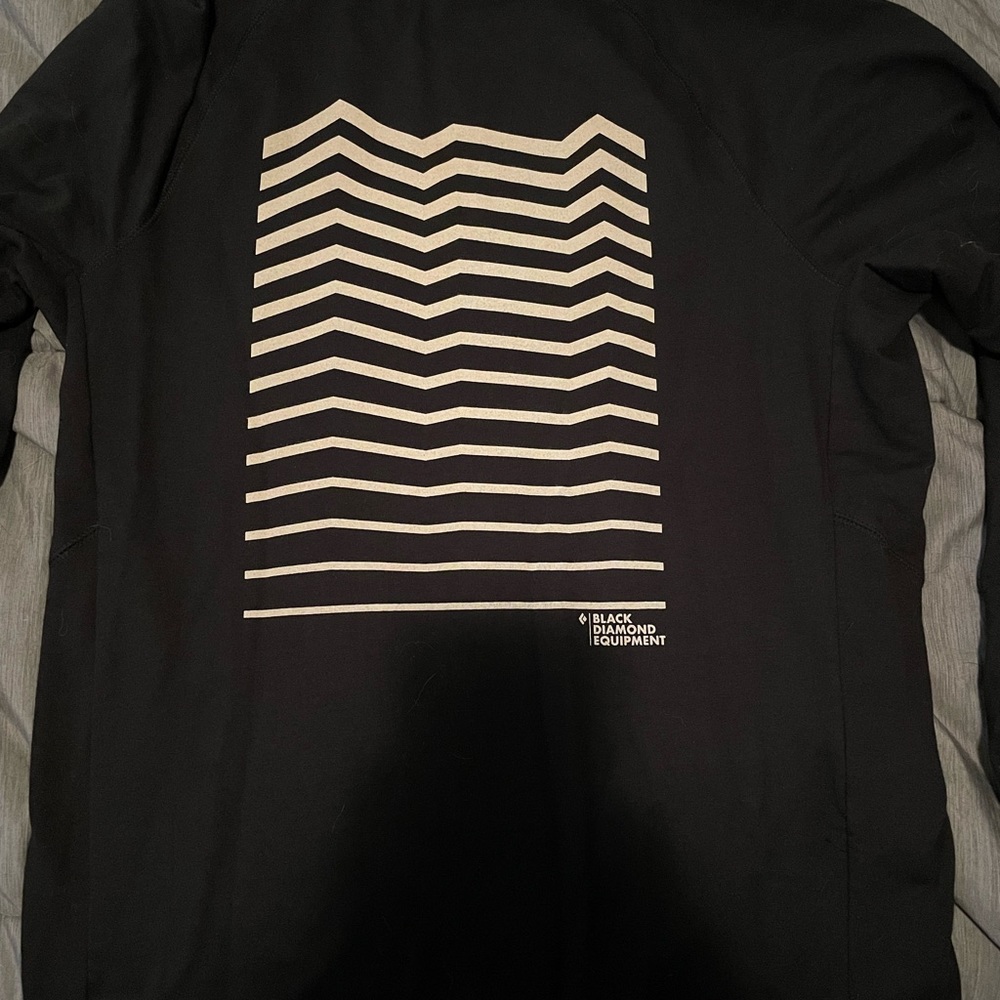 Black Diamond Men’s Ridge Logo Crew Top/ black/ size M